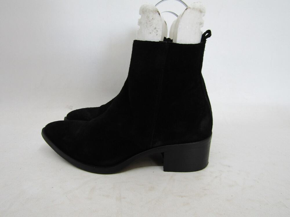 Ateliers Womens Size 36 M Black Suede Zip Ankle Fashion Boots Bootie